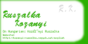 ruszalka kozanyi business card